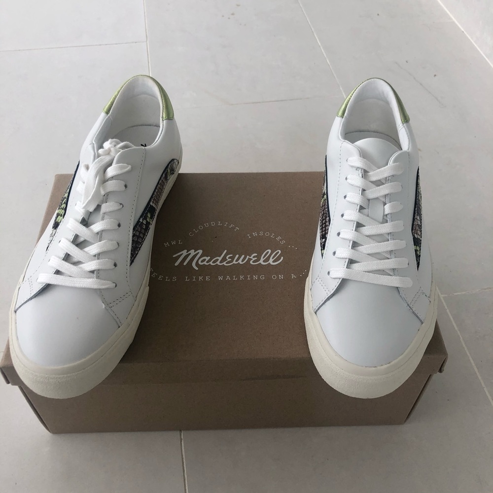 Madewell Sneakers Snake-Embossed Metallic Leather - Picture 3 of 8